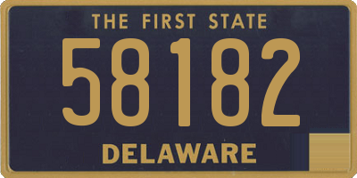 DE license plate 58182