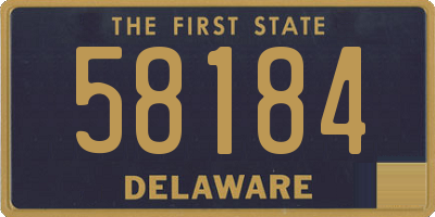DE license plate 58184