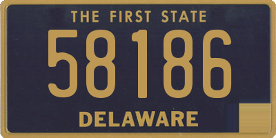 DE license plate 58186