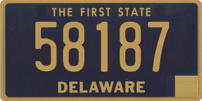 DE license plate 58187
