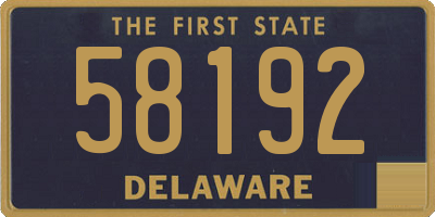 DE license plate 58192