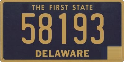 DE license plate 58193