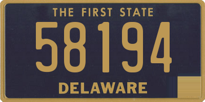 DE license plate 58194