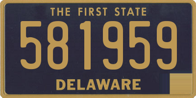 DE license plate 581959