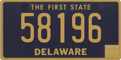 DE license plate 58196