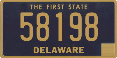 DE license plate 58198