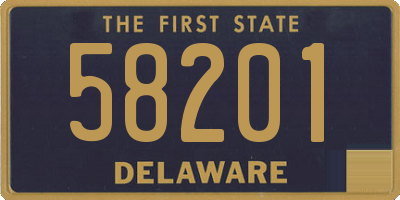 DE license plate 58201