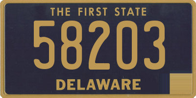 DE license plate 58203