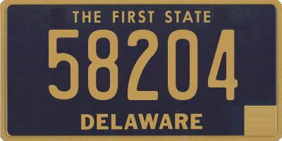 DE license plate 58204