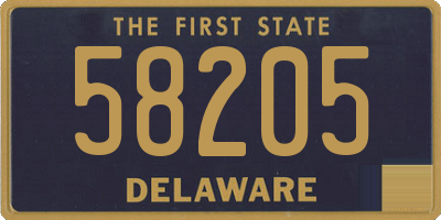 DE license plate 58205