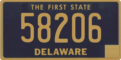 DE license plate 58206