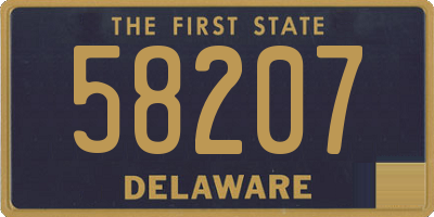 DE license plate 58207