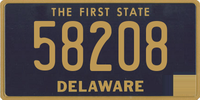 DE license plate 58208