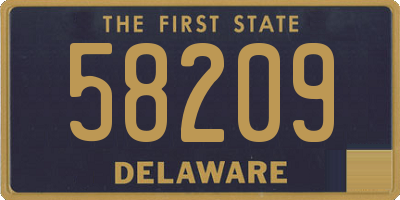 DE license plate 58209