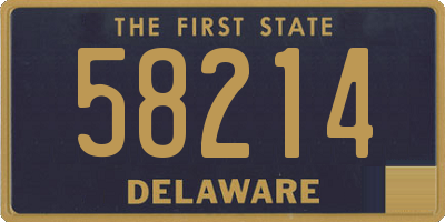 DE license plate 58214