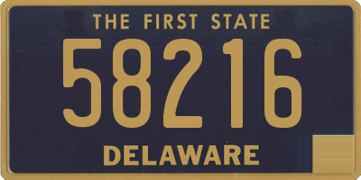 DE license plate 58216