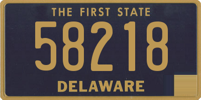 DE license plate 58218