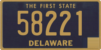 DE license plate 58221