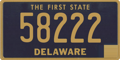 DE license plate 58222