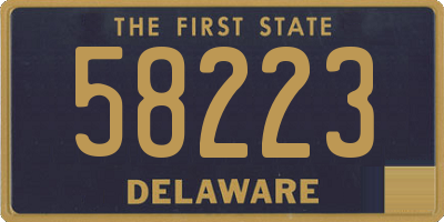 DE license plate 58223