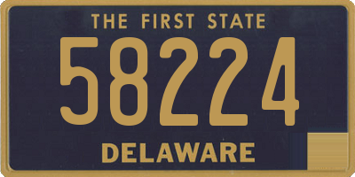 DE license plate 58224