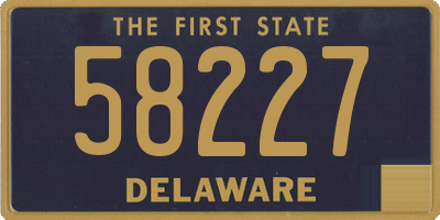 DE license plate 58227