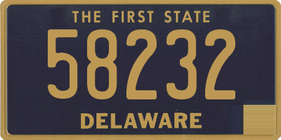 DE license plate 58232