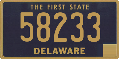 DE license plate 58233