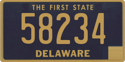 DE license plate 58234