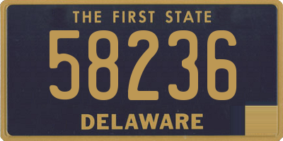 DE license plate 58236