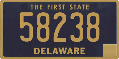 DE license plate 58238