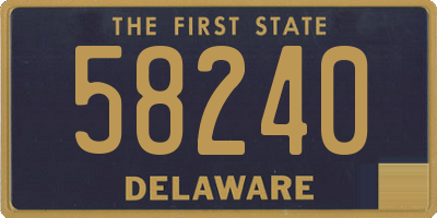 DE license plate 58240