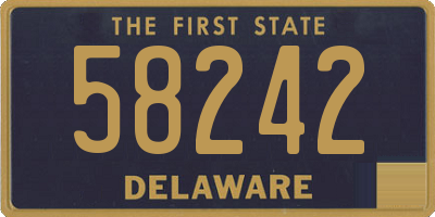 DE license plate 58242