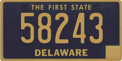 DE license plate 58243