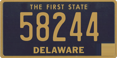 DE license plate 58244