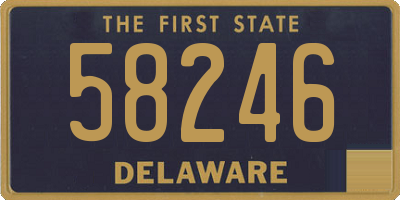 DE license plate 58246