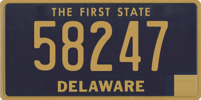 DE license plate 58247