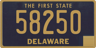 DE license plate 58250