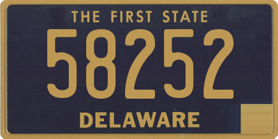 DE license plate 58252