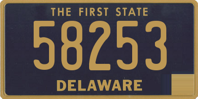 DE license plate 58253