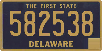 DE license plate 582538