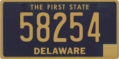 DE license plate 58254