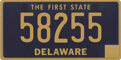 DE license plate 58255