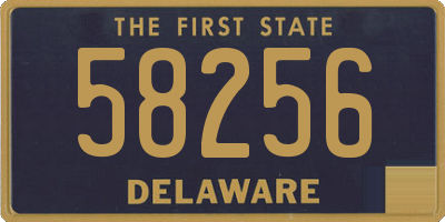 DE license plate 58256