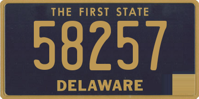 DE license plate 58257