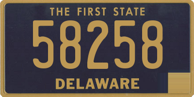 DE license plate 58258