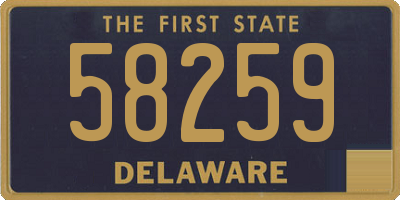 DE license plate 58259