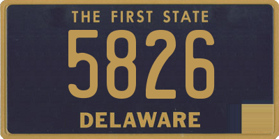 DE license plate 5826