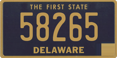 DE license plate 58265