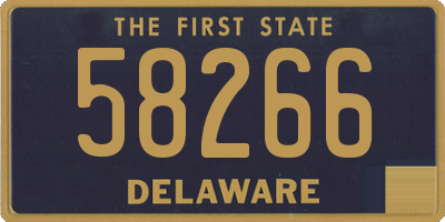 DE license plate 58266